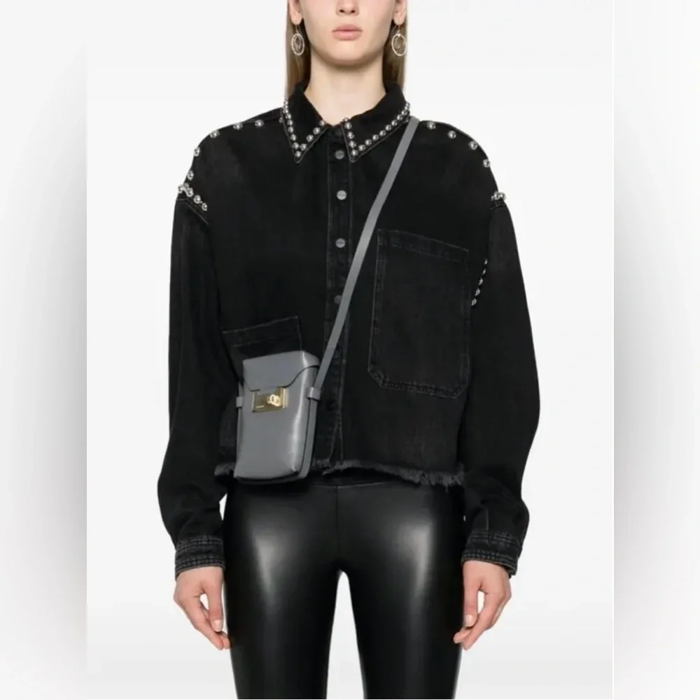 AllSaints Salome Leather Cross Body Bag - Picture 3 of 15